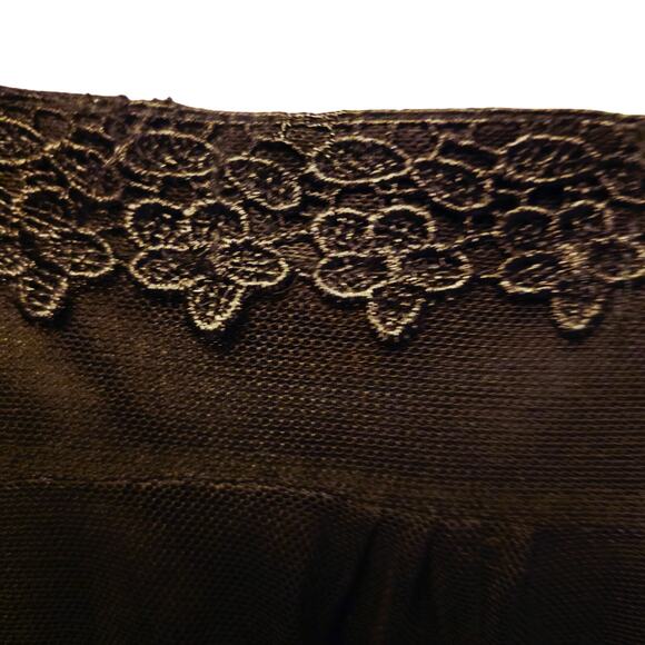 rancho Estancia black floral lace dark fairy whimsy goth dress size m - Picture 7 of 7